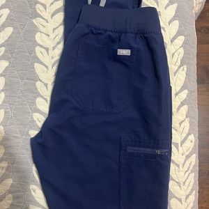 Navy Blue medium tall Figs scrub pants